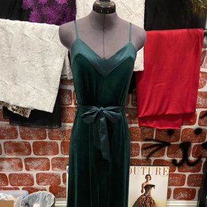 Green Velvet Dress